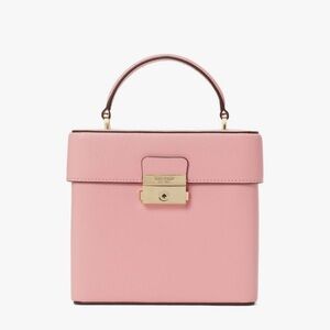 Kate Spade Voyage Small Top Handle Crossbody Purse Bag Pink Sugar New York Logo